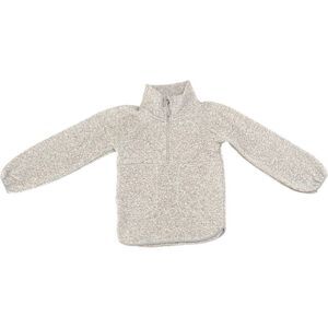 Old Navy Girls Loose Quarter-Zip Sweater-Knit Gray Pullover. 8. Youth Medium.